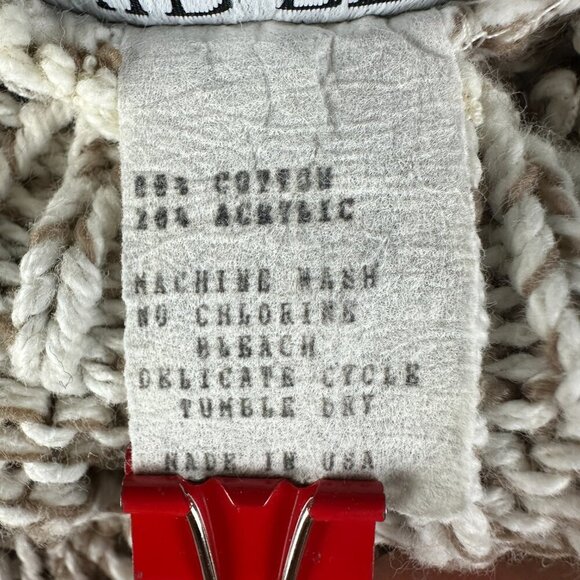 David Brett Sweater Womens Large Beige Loose Knit Ribbed Hem Pullover - Picture 5 of 7